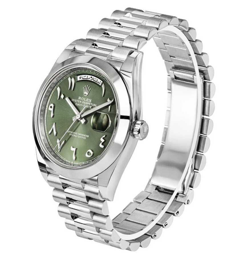 Números árabes Rolex con acabado sencillo