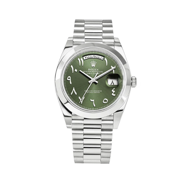 Números árabes Rolex con acabado sencillo