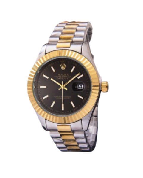 Rolex Oyster Perpetual com acabamento prateado