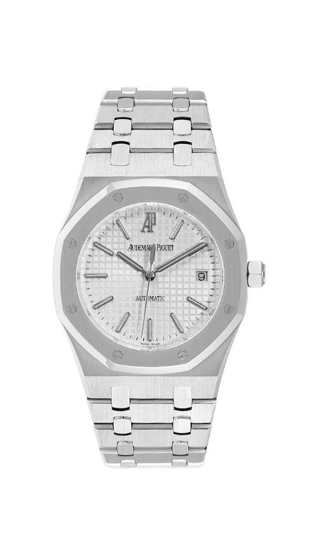 Relógio Audemars Piguet Royal Oak para homem com mostrador prateado e aço 15300